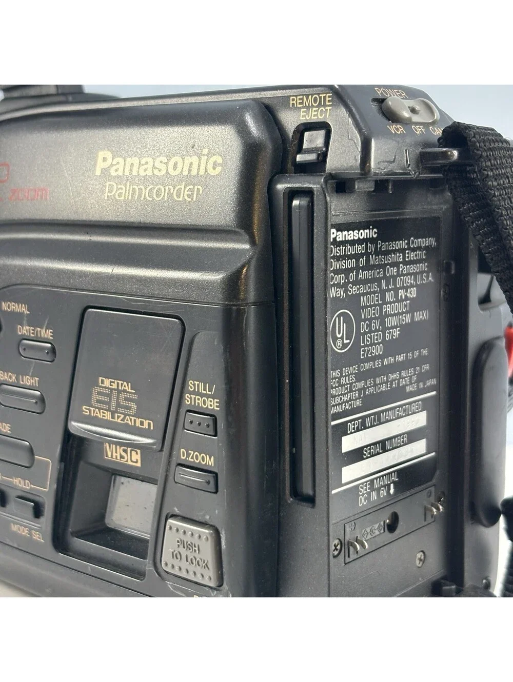 Panasonic vintage palmcorder